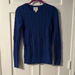St John’s Bay sweater with blue and black inner twined together.  Size S